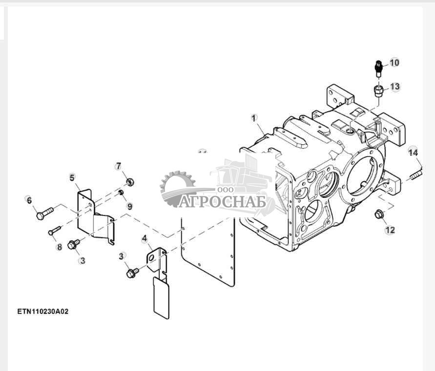 Корпус трансмиссии и щитки, 20 kmh 